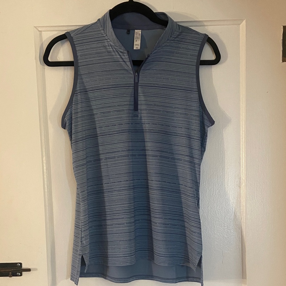 adidas Blue Striped Tank Top